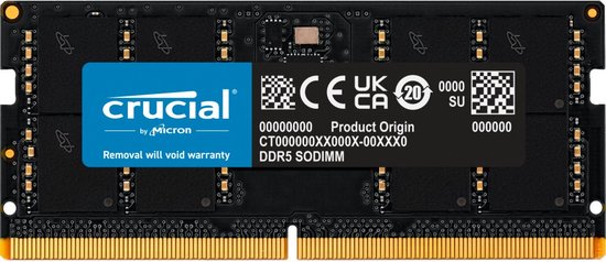 Crucial DDR5 SODIMM 32GB - 5600MHz - Laptopgeheugen