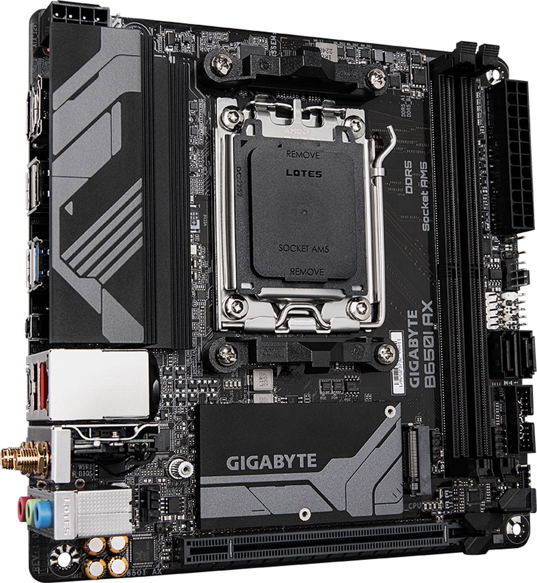 GIGABYTE B650I AX moederbord RAID, 2.5 Gb-LAN, WLAN, BT, Sound, µATX
