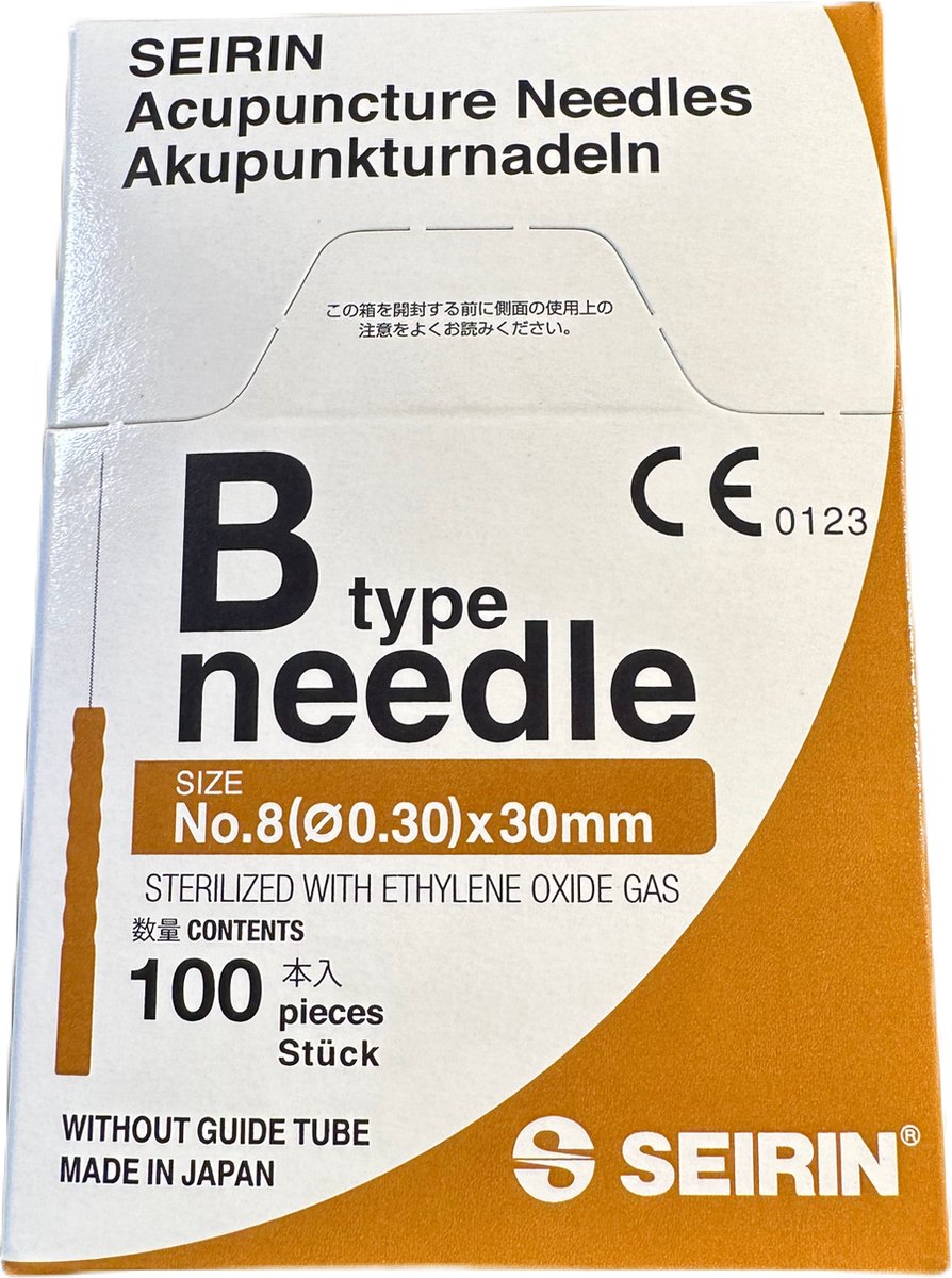Goedkoopste S-Needle Acupunctuurnaalden, type B, zonder geleidebuisje Nr. 8 (0,30 x 50 mm) | bruin