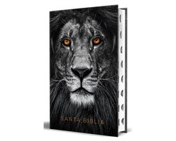 Biblia RVR 1960 letra grande tamaño manual, tapa dura León de Juda con índice / Spanish Bible RVR 1960 Handy Size Large Print Hardcover Lion of Judah with In