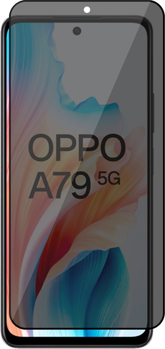 Privacy Screenprotector geschikt voor Oppo A79 - Volledig Dekkend Glas Screen Protector