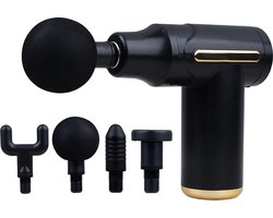 Zoem - Massage gun - Massage Apparaat - Massage pistool - incl. 4 opzetstukken - Draadloos -Variabele snelheid - 6 standen - Zeer solide kwaliteit - Vaderdag - Cadeau