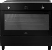 Bol.com Everglades EVCK9225 - Inductiefornuis - Mat Zwart - 90CM - 10 Ovenstanden - Turbo Hete Lucht Oven - Digitale Timer - 5 J... aanbieding
