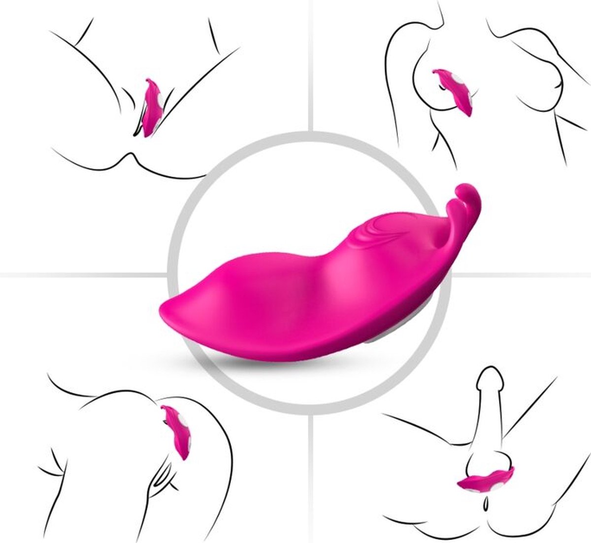 ARMONY - HONEYBEE DRAAGBARE SLIP VIBRATOR G-SPOT FUCHSIA - FREE APP | VIBRATOR | VIBRATOR VOOR VROUW | SEKSSPEELTJES VOOR VROUW | SEX TOYS VOOR VROUW | SEKSSPEELTJES VOOR KOPPELS | SEX TOYS VOOR KOPPELS | FREE APP VIBRATOR