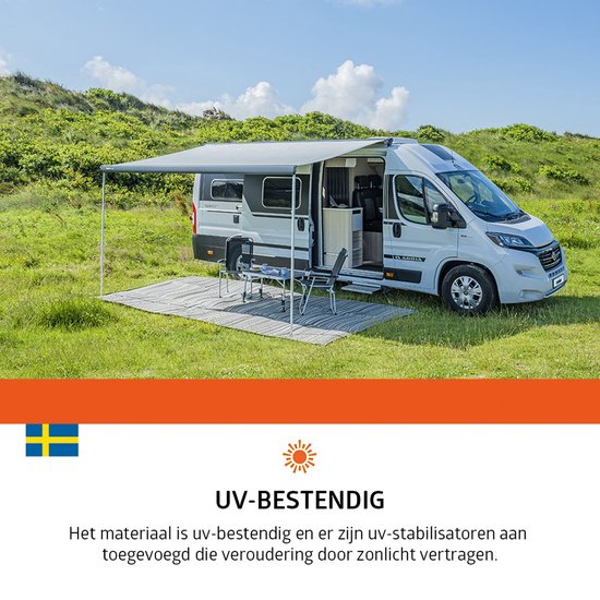Campout Patiomat - 250 x 350cm - Tenttapijt Caravan - Gronddoek buiten - Buitenmat - Moderne uitstraling - Uv-Bestendigd - Rot- en Schimmelbestendig - Omkeerbaar Design - Eenvoudige Montage - Verstevigde hoeken met lussen - Polypropyleen van Merkloos — afbeelding 4