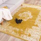 Vintage Vloerkleed - Adore Medaillon Geel 200x290cm