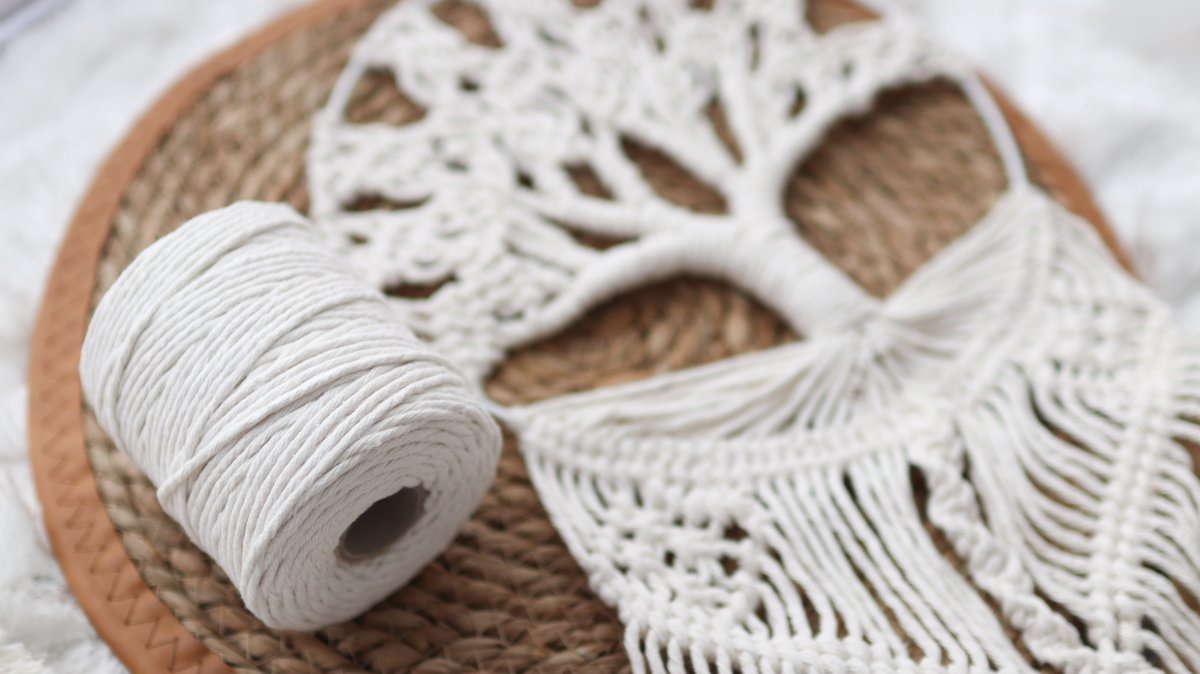 3mm x 200m Pastel Pink macramé katoenen koord Macrame Touw|kleuren om mee te knutselen|Garen voor Wandkleed en Plantenhanger Zelf Maken|Dromenvanger||engel van macramé — afbeelding 10