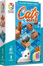SmartGames - Cats & Boxes - 60 opdrachten - Denkspel voor één speler - Katten - compact reisspel