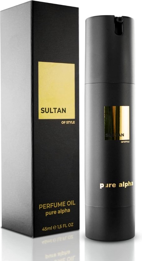 Sultan of Style Pure Alpha Parfum Oil voor heren, kruidige en frisse geur, 100% alcoholvrij, verzorgende etherische oliën, cadeau voor mannen