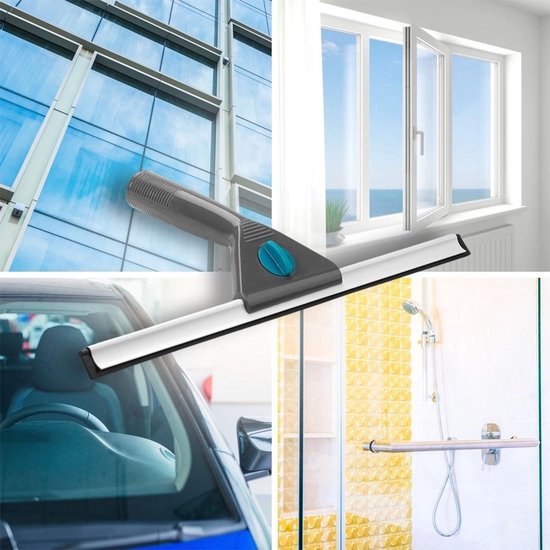 edihome Telescopische Raamwisser tot 160 cm - Glazen Raamtrekker met 2 edihome Telescopische Raamwisser tot 160 cm - Glazen Raamtrekker met 2