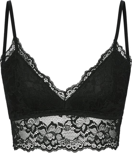 Pieces Dames Bralette Kant PCLINA Zwart - Maat XL