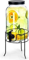 Distributeur de boissons avec robinet et standard Zwart 3,2 l - Robinet - Robinet de limonade - Distributeur de Boisson - Distributeur de limonade - Pichet - Carafe