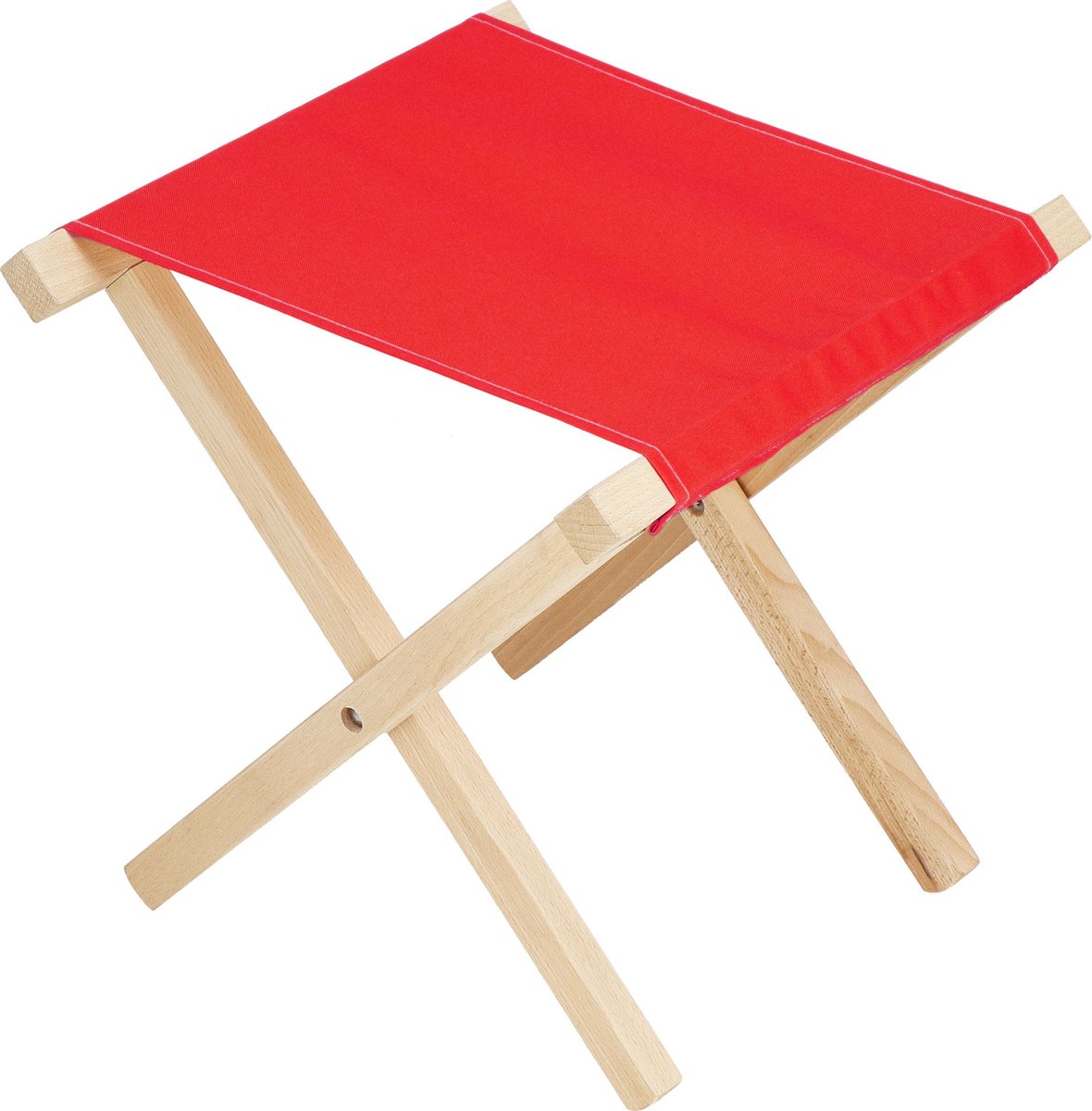 Springos Campingkruk - Kampeerkruk - Viskruk - Voetensteun - Opvouwbaar - Rood