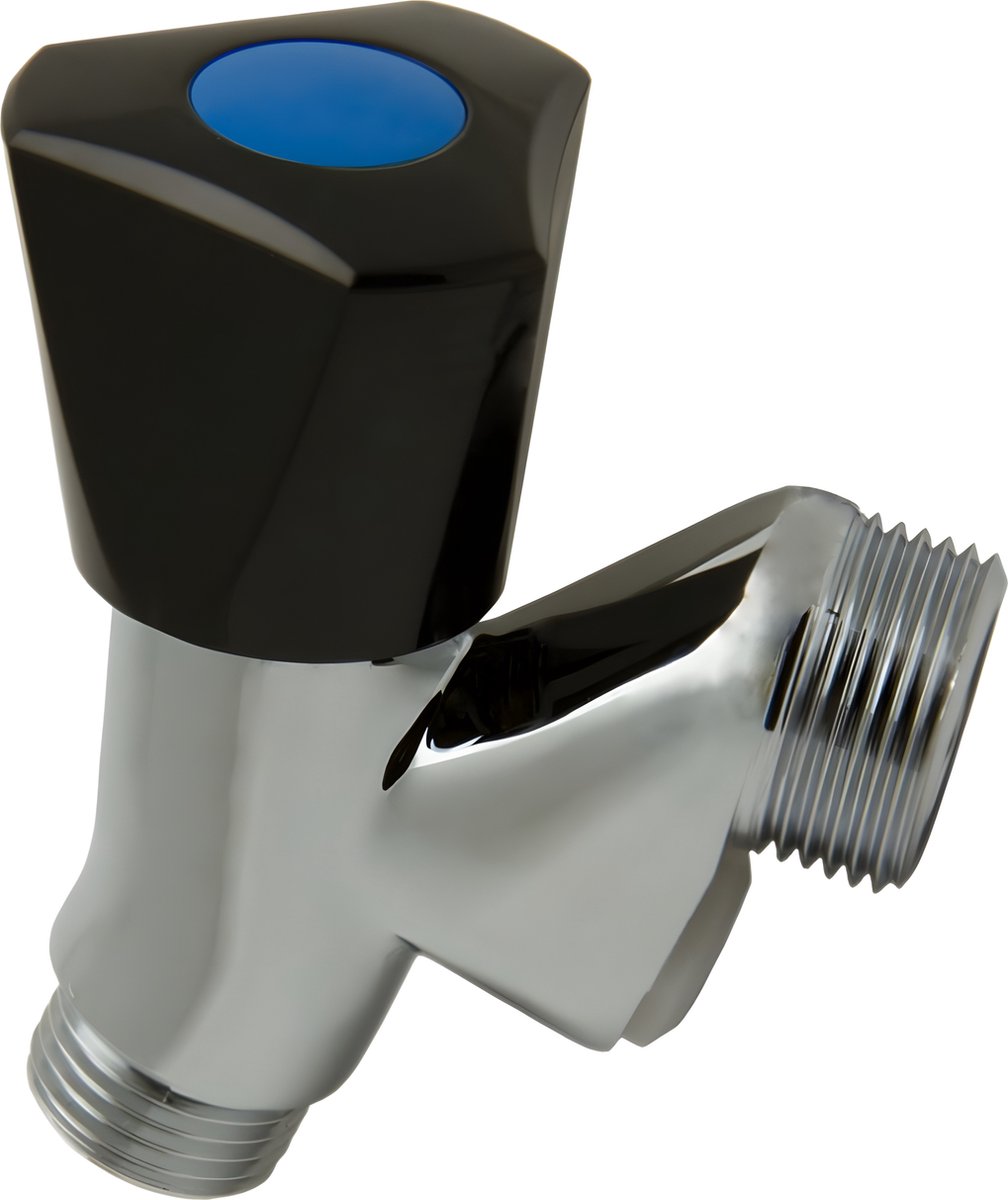 Comfort Line wasmachinekraan met beluchter 1/2x 3/4 verchroomd, met keerklep