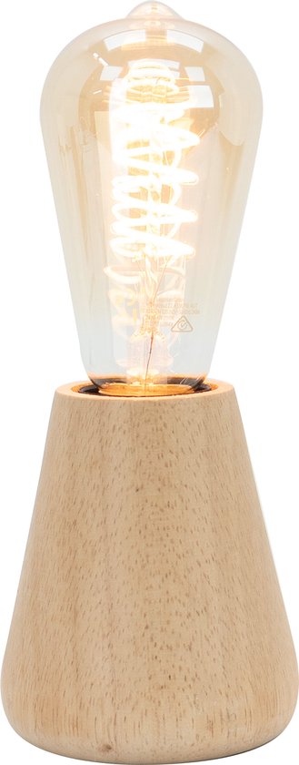 EGLO Asby Tafellamp - E27 - 10 cm - Lichtbruin - Hout