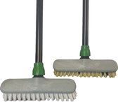 MAUS Set de brosses à récurer douces et dures - Laveuses pour terrasses et terrasses avec manche - Set de brosses professionnelles - 25 cm