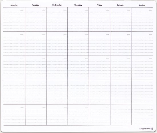 Tableau blanc repackable Greenstory - Agenda mensuel - Grand - Ferme