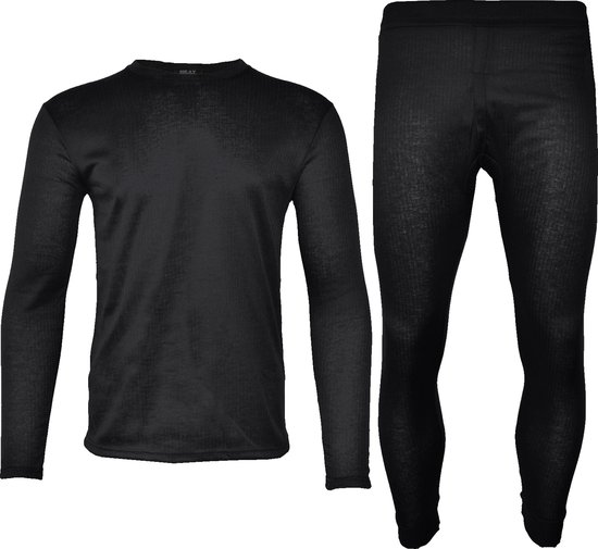 Thermoset - Thermo Ondergoed Heren - Zwart - Maat M | Thermo Kleding Set