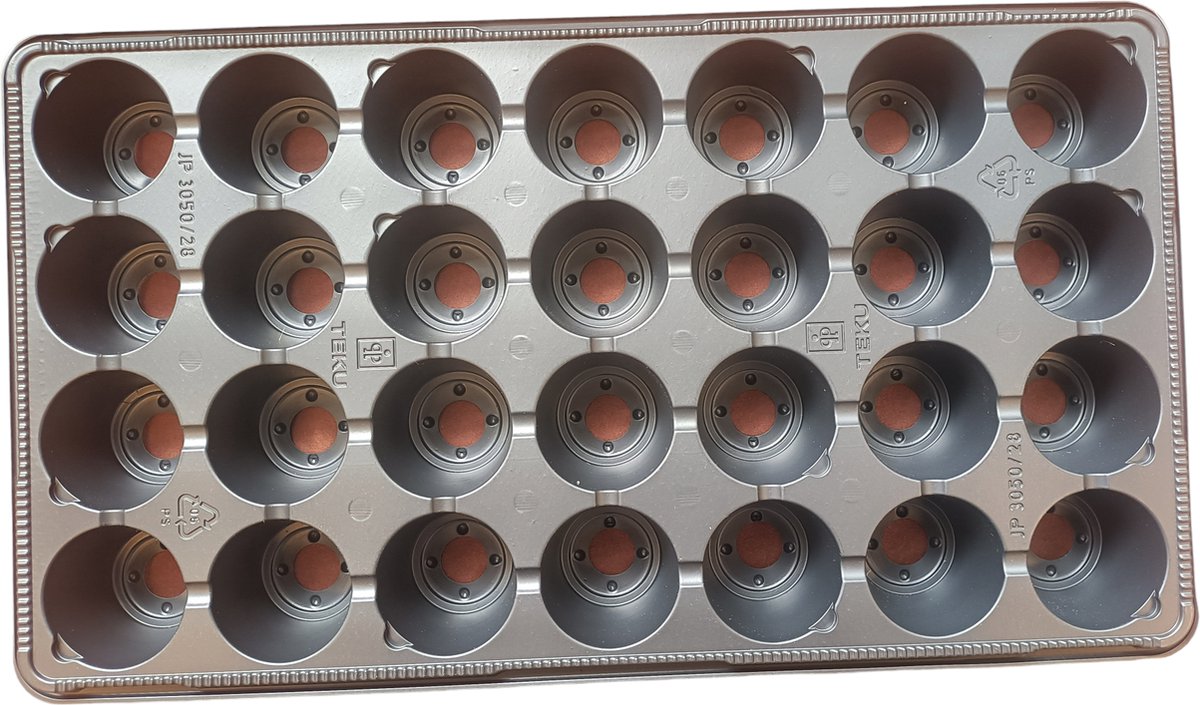 Ferrarium kweekbak 50x29cm met 28 gaten 3 stuks - 5.5cm hoog - kweek bak - stekbak - opkweken - moestuin - zaaibak
