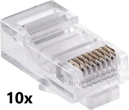 10x UTP Netwerk Stekker - RJ45 - 8P8C - Modulair Plug - Internet connector