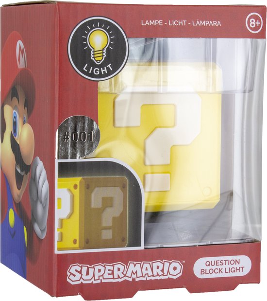 Foto: Super mario bros question block 3d light tafellamp nachtlamp