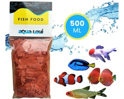 Aqua-Loui® - Visvoer - Tropisch Vissenvoer - Krill - Vlokken (Flakes) - Visvoer Aquarium - Geschikt Voor Alle Maten Zoetwater & Zoutwater Vissen - 500ml
