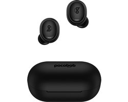 pocobob® TO draadloze oordopjes - Zwart - in ear oortjes - bluetooth oordopjes - Met pocobob APP voor je smartphone