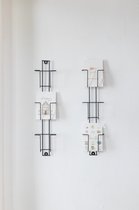 Set van twee kaartenrekjes - folderhouders voor 3x A6, staand (zwart)