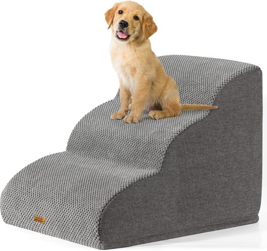 Château Animaux® hondentrap - hondentrapje voor honden - 3 Treden - Opstapje hond - hondenloopplank - 40 x 60 x 40 - extra stevig en comfortabel - 30D materiaal