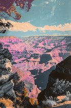 Grand Canyon Poster | Paysage Affiche | Affiche Nature | Affiche Aventure | Montagnes Poster | Affiche de voyage | 51x71cm | AZ | Décoration murale | Affiche murale | Convient pour l'encadrement