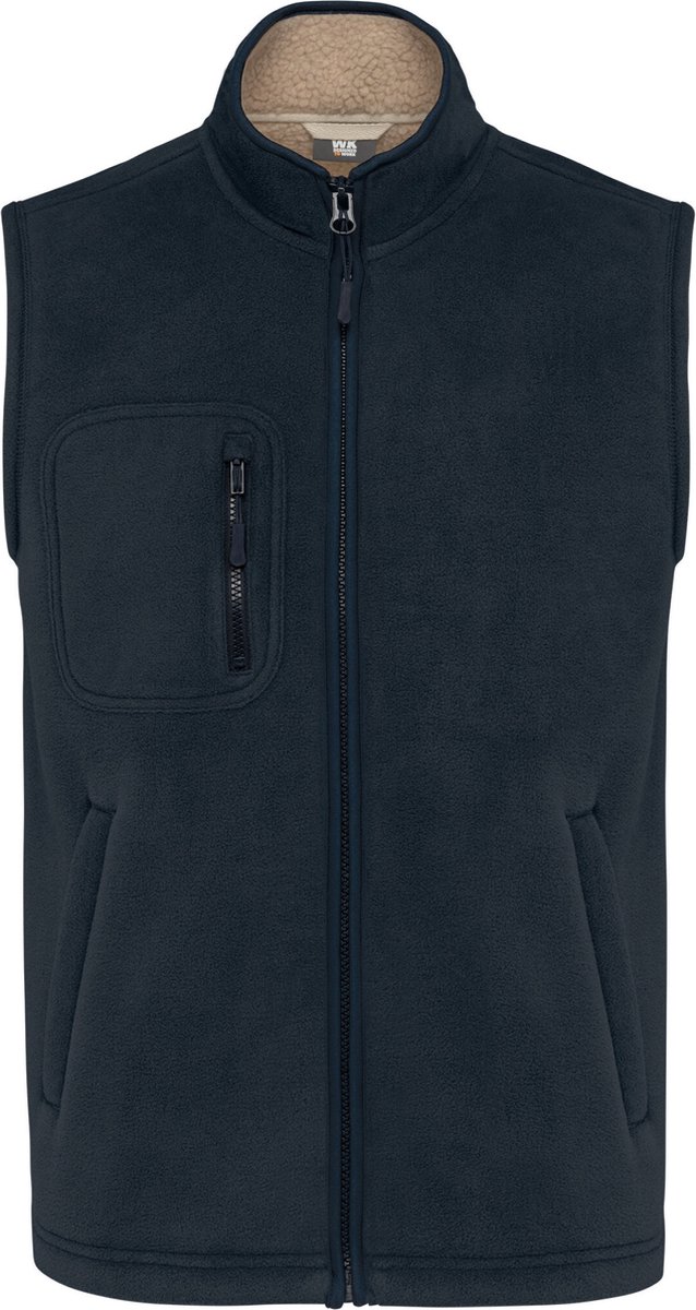 WK. Designed To Work Fleece bodywarmer met binnenkant van sherpa uniseks WK610 - Navy - 3XL