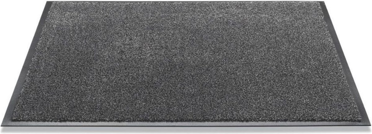 Schoonloopmat Cleanstep - Deurmat - 85x115 cm- Antraciet - Met rubberen rand - Geschikt voor PVC vloeren - Duurzaam en zonder schadelijke weekmakers voor PVC vloeren - Antislip onderkant voor optimale grip - Voor binnen gebruik
