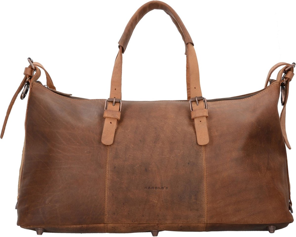 HAROLD'S Leren Reistas Antic Travelbag Nature Bruine