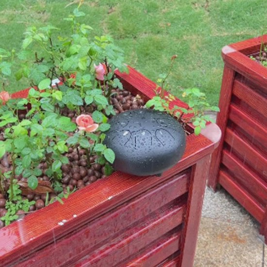 Tambour à pluie pour jardin extérieur, 10,2 cm, 9 notes, en acier, pour chakra, instrument de musique étanche, pour jardin, méditation, yoga, relaxation en plein air (bleu marine