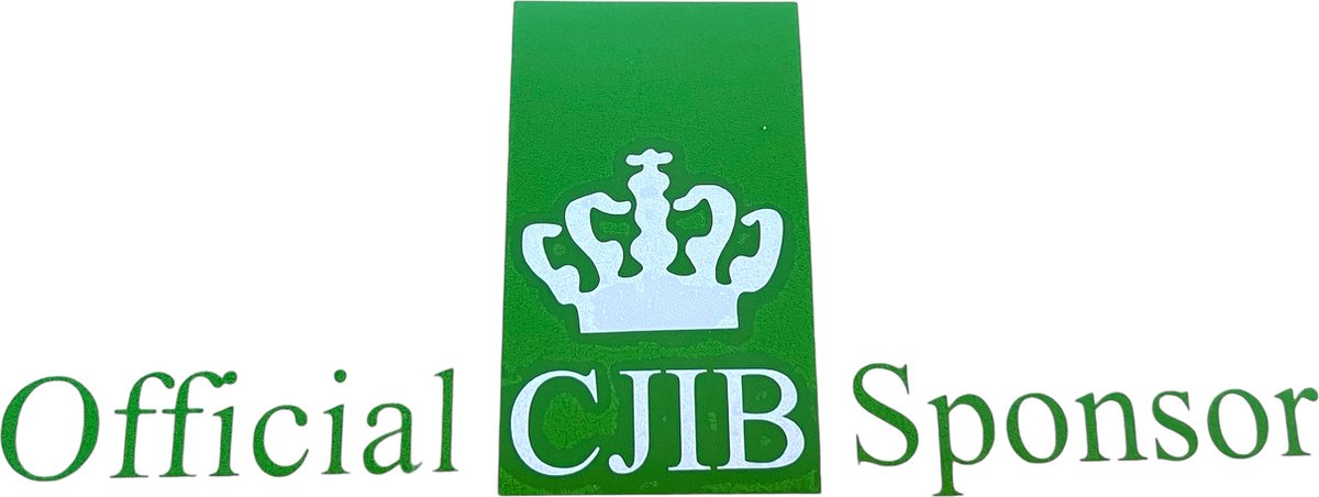 Auto sticker CJIB sponsor geheel groen ( appel groen ) ( knal groen )