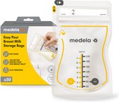 Medela® Moedermelk Bewaarzakjes - 50 stuks - Nieuw - Lekvrije Borstvoeding Zakjes met Dubbele Zipsluiting en Schenktuit - BPA-vrij en Recyclebaar