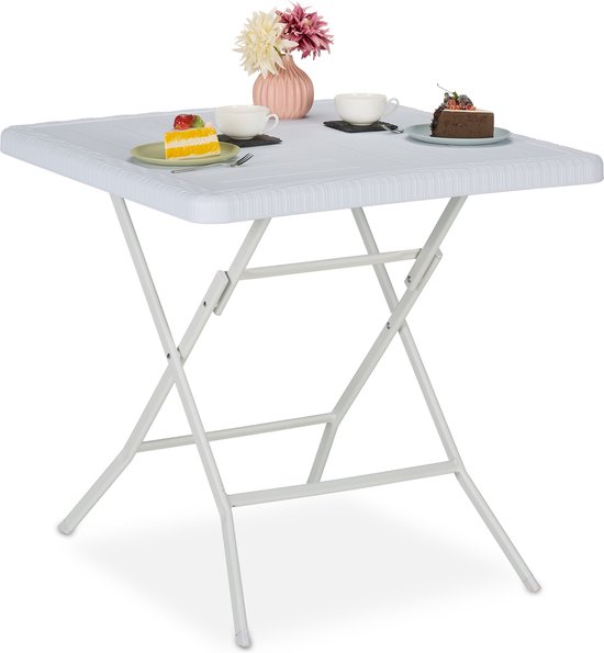 Inklapbare tuintafel met grijze houtlook HIER kopen