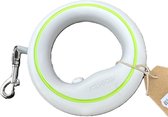 Moestar UFO rollijn handenvrij - flexi - lichtgewicht - zeer sterk - 3M - wit/groen