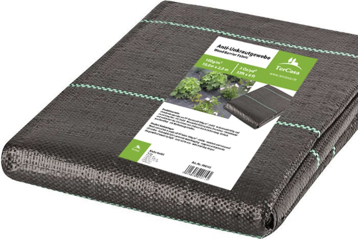 TerCasa worteldoek zwart 20m2 gevouwen JU-998103