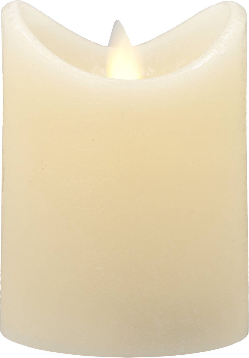 Blokker Rustiek LED kaars 7,5x10 creme