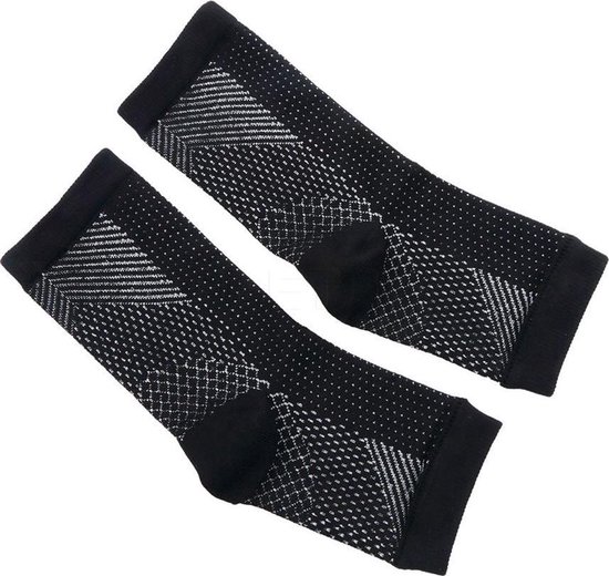 New Age Devi - Compressie Sokken - Zwart - Sportsokken - Outdoor Sokken - Reissokken - 2 paar - Steunkousen - Maat M (39-42) van New Age Devi — afbeelding 2