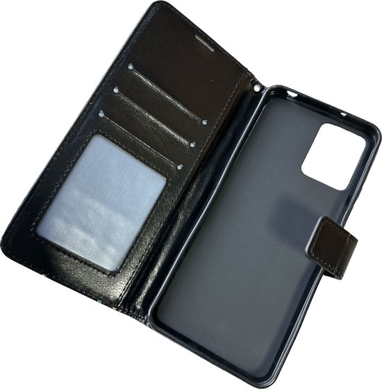 Bookcase Convient pour : Xiaomi Redmi Note 13 5G - Zwart - étui portefeuille - Couverture de livre