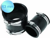 Aquaking Pipeconx Rubberen Mof 63 mm - Rubber - PVC - Koppeling