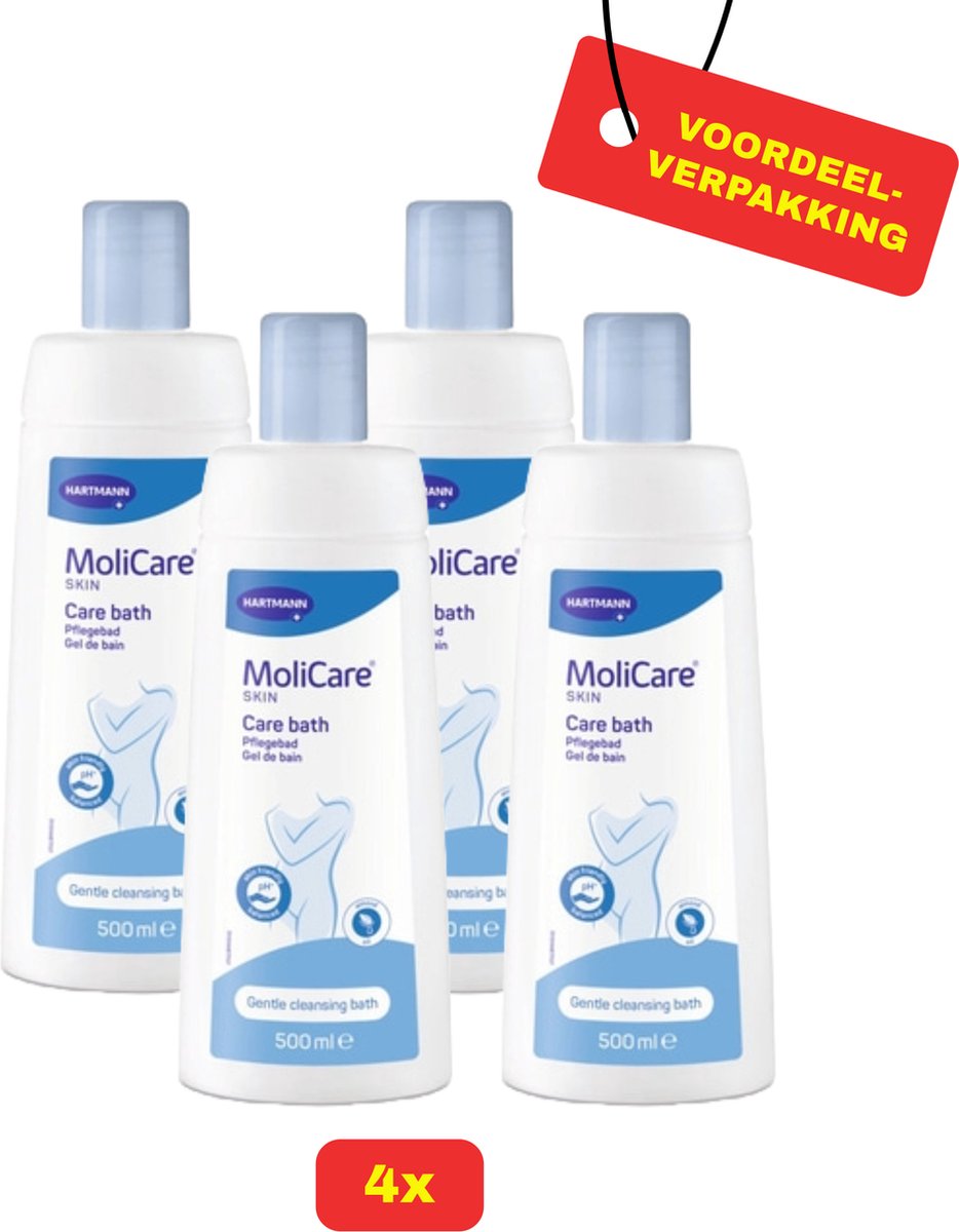 Goedkoopste 4X Molicare® Skin Verzorgingsbad - 4 x 500ml - Voordeelverpakking!
