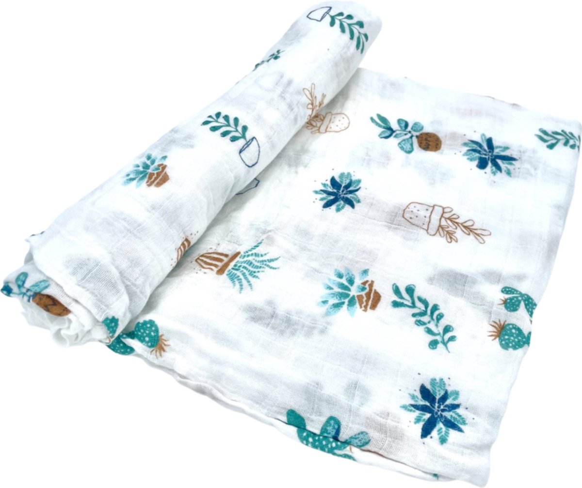Goedkoopste By Lynn - Hydrofiele doek XL - 120x120 cm - Inbakerdoek - Forest Animals - Swaddle doek groot - Hydrofiele luier
