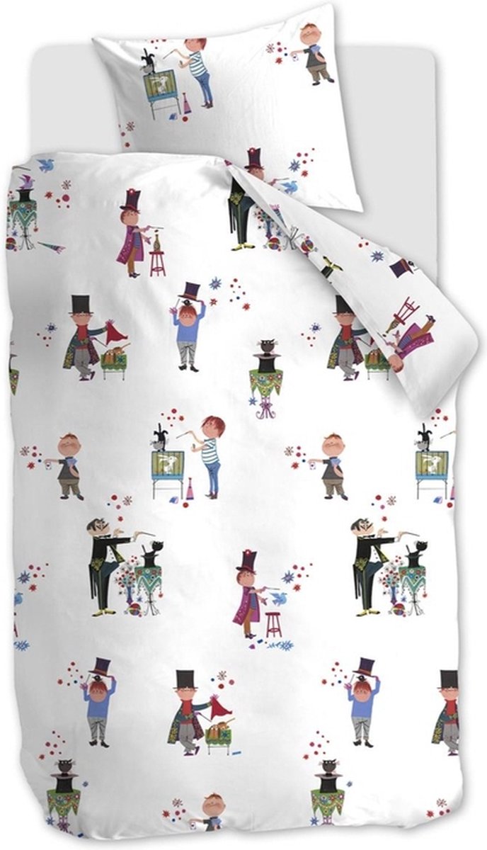 Beddinghouse x Fiep Amsterdam Goochelen dekbedovertrek - Eenpersoons - 140x200 - Multi