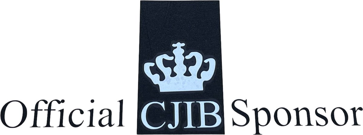 Auto sticker CJIB sponsor geheel zwart