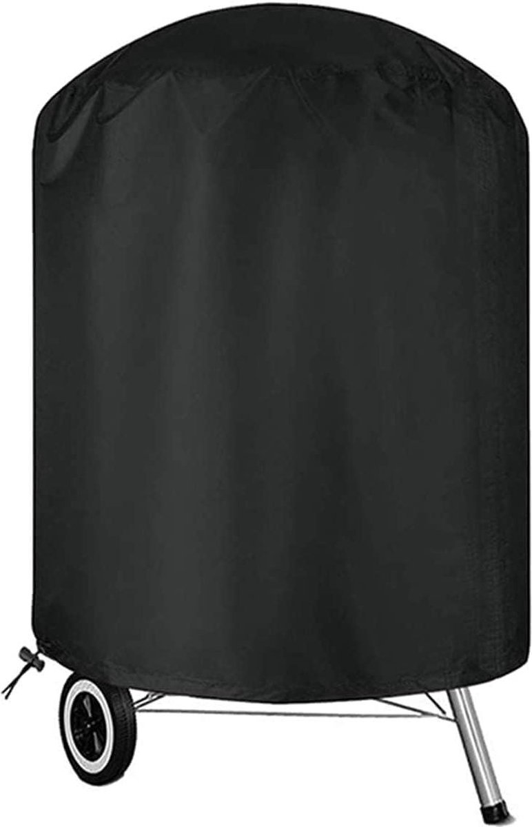 Verstelbare Grill Hoes Waterdicht Gas Beschermt Weber Char-Broil Brinkmann UV Stofbestendig Outdoor Indoor Zwart XS:30D-22IN-77CM-58CM BBQ hoes rond