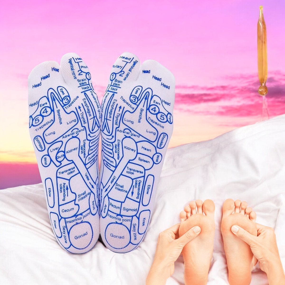 Goedkoopste Klikkopers® - Reflexologie Sokken - Voetmassage Apparaat - Reflexology Socks - Acupressuur Sokken - Maat 36 - 40
