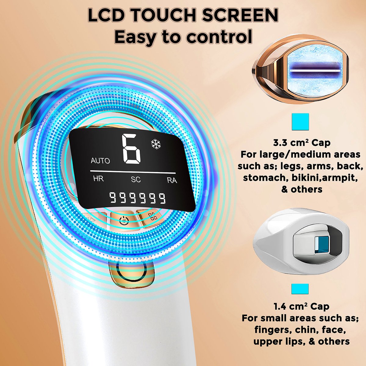 MELTAZO Roziani Pro 6 IPL Ontharingsapparaat, 3-in-1 Pijnloze Laser Ontharing voor Lichaam & Gezicht thumbnail 6